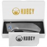 Nóż składany Kubey Hyperion Micro Milling Lines Titanium, Sandblasted CPM S35VN by Jelly Jerry (KB368G)