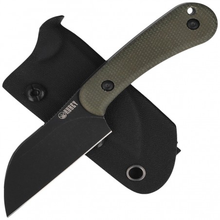 Nóż Kubey Rock Hopper Green Micarta, Blackwashed 14C28N by Scott Halpern (KU412F)