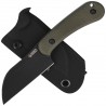 Nóż Kubey Rock Hopper Green Micarta, Blackwashed 14C28N by Scott Halpern (KU412F)