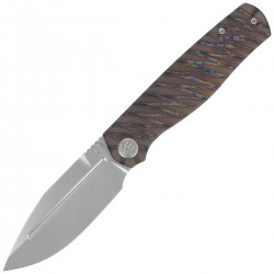 Nóż składany Kubey KB Knives Albatross Flamed Titanium, Silver Bead Blasting M390 by Ray Laconico (KB471B)