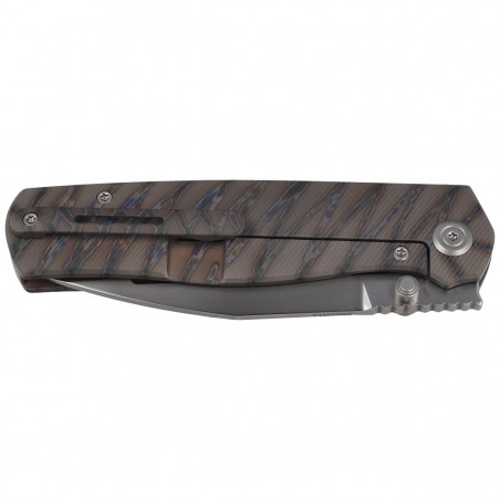 Nóż składany Kubey KB Knives Albatross Flamed Titanium, Silver Bead Blasting M390 by Ray Laconico (KB471B)