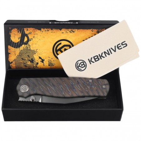 Nóż składany Kubey KB Knives Albatross Flamed Titanium, Silver Bead Blasting M390 by Ray Laconico (KB471B)