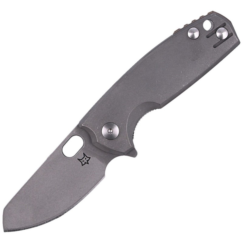 Nóż składany Fox Baby Core Stonewashed Titanium, Stonewashed M390 by Jesper Voxnæs (FX-608 TI)
