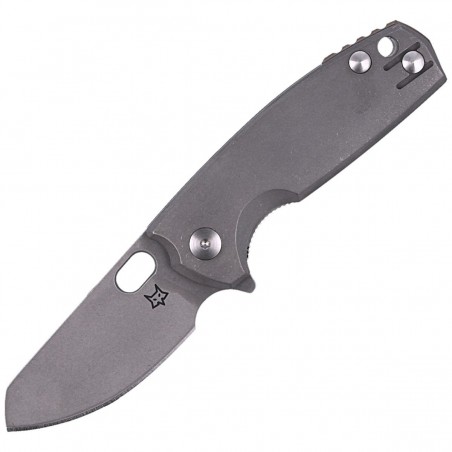 Nóż składany Fox Baby Core Stonewashed Titanium, Stonewashed M390 by Jesper Voxnæs (FX-608 TI)