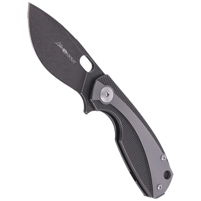 Nóż składany Viper Lille DSW/Grey Titanium, Dark Stonesashed M390 by Jesper Voxnæs (V5963TITI)