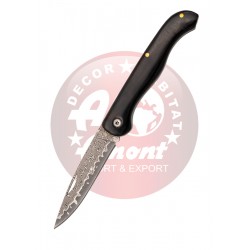 Nóż składany Third Decor Habitat N202E Ebony Wood, VG10 Damascus (TK-N202E)