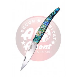 Nóż składany Third Decor Habitat N92V Abalone/Acrylic, Mirror-Polished 440 (TK-N92V)