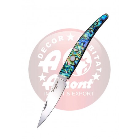 Nóż składany Third Decor Habitat N92V Abalone/Acrylic, Mirror-Polished 440 (TK-N92V)