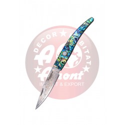Nóż składany Third Decor Habitat N92DV Abalone/Acrylic, Damascus (TK-N92DV)