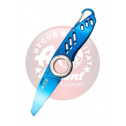 Nóż składany Third Decor Habitat N125 Titanium Blue Polished Steel, Titanium Blue Polished 420 (TH-N125)