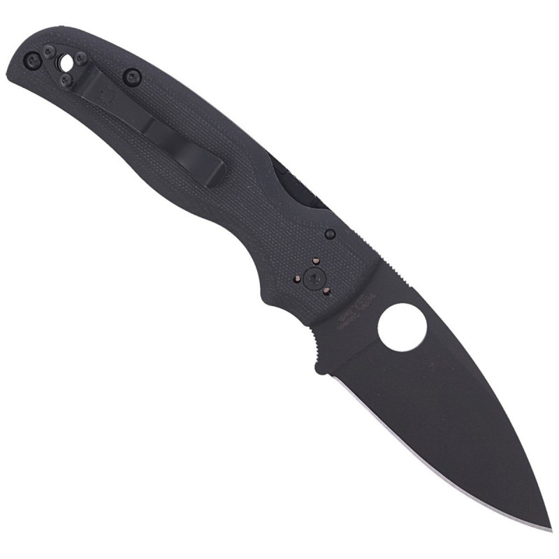 Nóż składany Spyderco Shaman Black G10, Black DLC CPM S30V by Sal Glesser (C229GPBK)