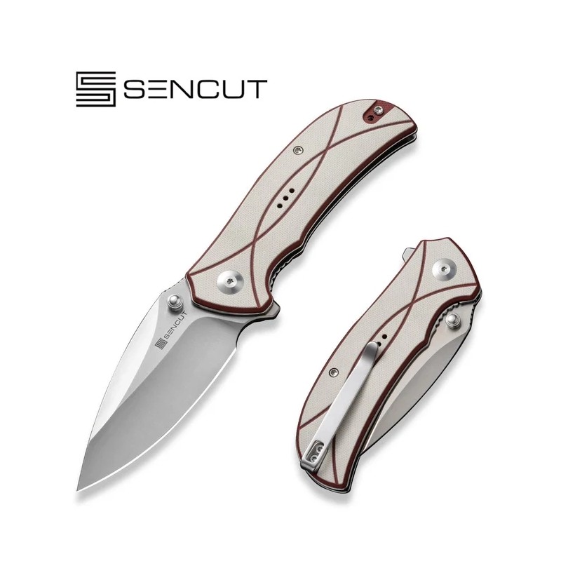 Nóż składany Sencut Hyrax Ivory/Red G10, Satin 9Cr18MoV (S23097-3)