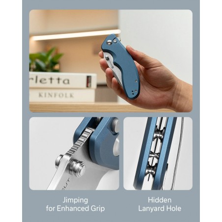 Nóż składany Sencut Cybrix Blue Aluminium, Satin 9Cr18MoV (S23098A-4)