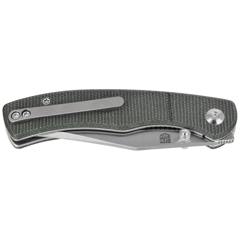 Nóż składany Civivi Clingman Green Canvas Micarta, Satin Nitro-V by Taylor Martin Best Damn EDC (C23065-4)
