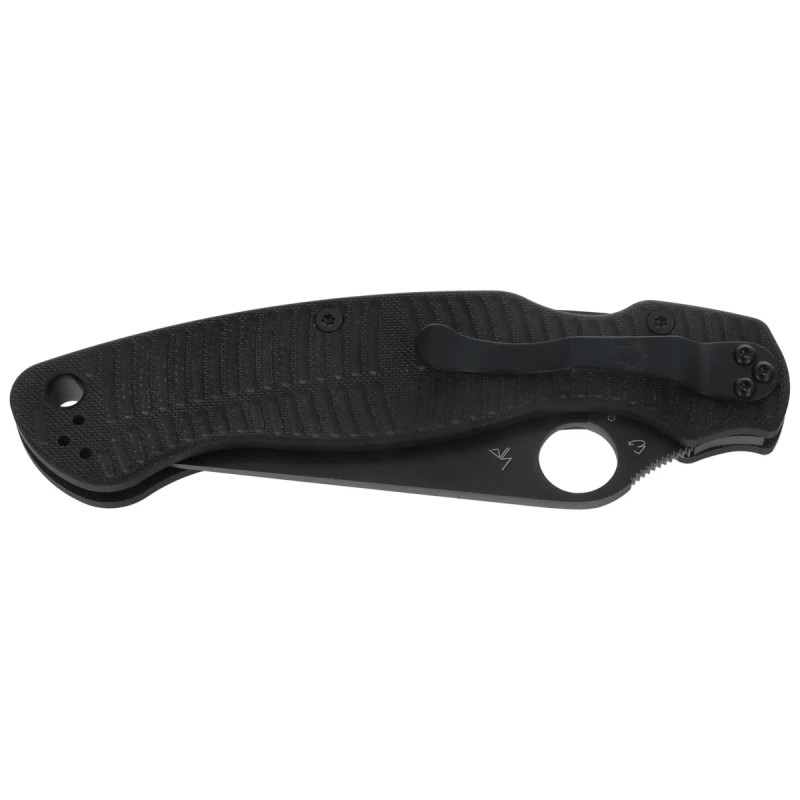 Nóż składany Spyderco Military 2 Salt Black G10, Black DLC MagnaCut by Sal, Eric Glesser (C36GMCBKP2)