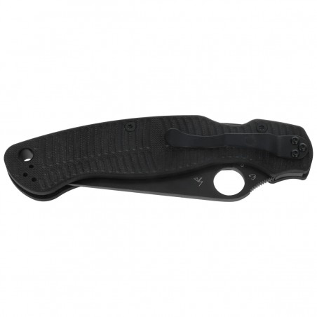 Nóż składany Spyderco Military 2 Salt Black G10, Black DLC MagnaCut by Sal, Eric Glesser (C36GMCBKP2)