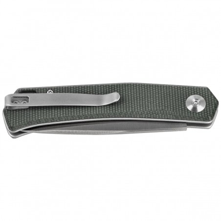Nóż składany Sencut Braxx Green Canvas Micarta, Satin D2 (S25089-2)