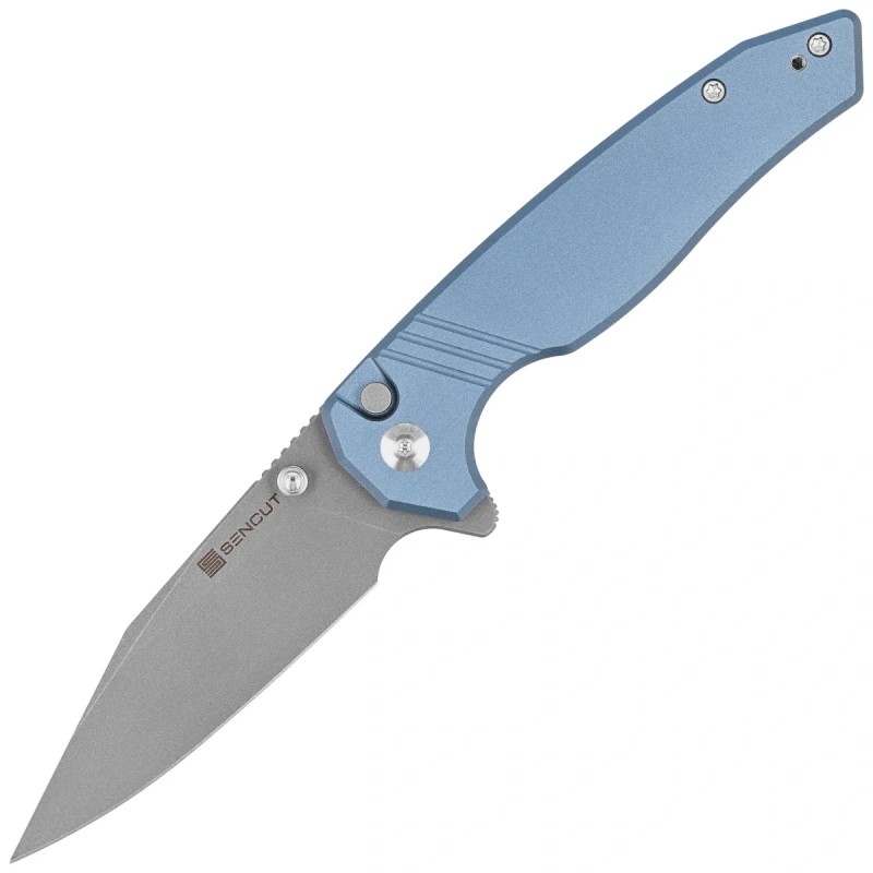 Nóż składany Sencut Selkyris Blue Aluminium, Stonewashed D2 (S25068-3)