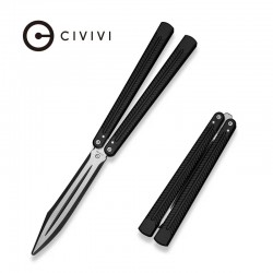 Nóż treningowy motylek Civivi Dracolisk Black Aluminium, Black Stonewashed / Satin 9Cr18MoV (C25028-1)