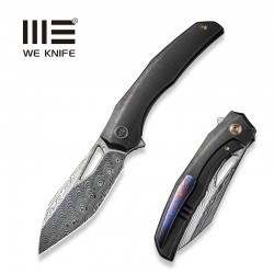 Nóż składany WeKnife Ignio Mystery Box Black Titanium, Damasteel Hakkapella by Toni Tietzel (WE22042B-DS1 MB)