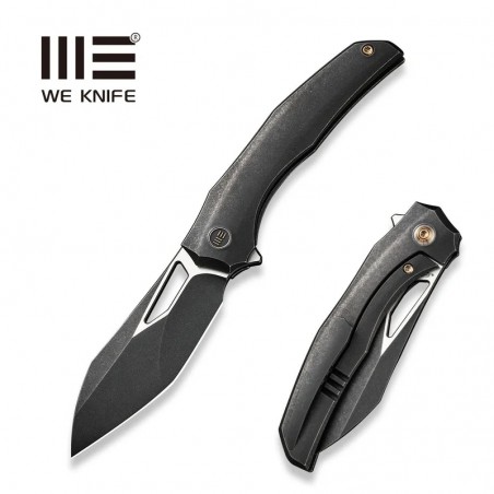 Nóż składany WeKnife Ignio Mystery Box Black Titanium, Black Stonewashed/Satin CPM 20CV by Toni Tietzel (WE22042B-1 MB)