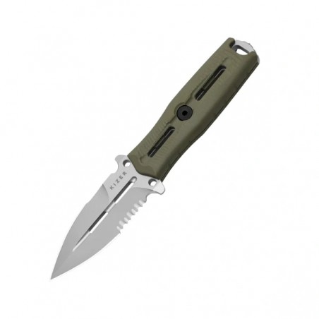 Nóż Kizer Norcross Olive Green G10, Stonewashed Nitro-V by L.F (ZX-FB01A4)