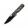 Nóż składany Kizer Militaw Olive Green-Party Steamers G10, Black Nitro-V by Jonathan Styles (V3634A3)