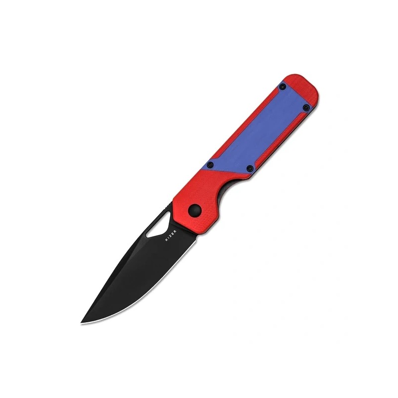Nóż składany Kizer Militaw Red-Blue G10, Black Nitro-V by Jonathan Styles (V3634A2)