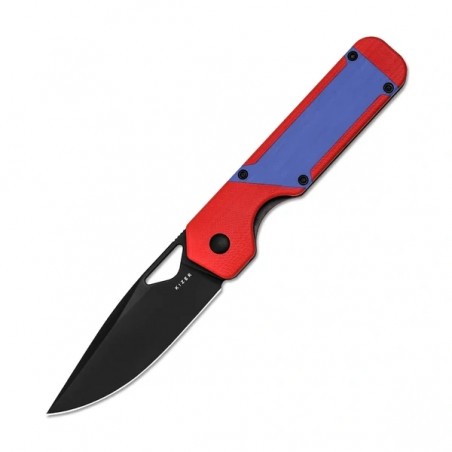 Nóż składany Kizer Militaw Red-Blue G10, Black Nitro-V by Jonathan Styles (V3634A2)