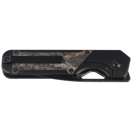 Nóż składany Kizer Militaw Black Titanium / Dark Matter Gold Fat Carbon, Black Mirror Finish / DLC S45VN by Jonathan Styles (Ki3