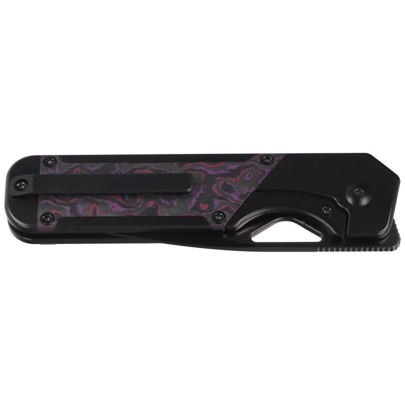 Nóż składany Kizer Militaw Black Titanium / Purple Haze Fat Carbon, Black DLC S45VN by Jonathan Styles (Ki3634A2)