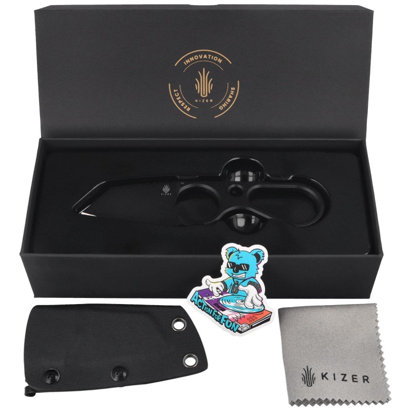Nóż Kizer Bowtie Black D2 by Henning Marxen (1061A2)