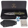 Nóż Kizer Norcross Olive Green G10, Stonewashed Nitro-V by L.F (ZX-FB01A4)