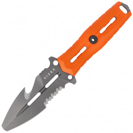 Nóż ratowniczy Kizer Norcross Orange G10, Gray Stonewashed Nitro-V by L.F (ZX-FB01A6)