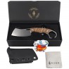 Nóż Kizer Little Rhino Brown Burlap Micarta, Stonewashed AEB-L by Giedymin Kapuscinski (1065A4)