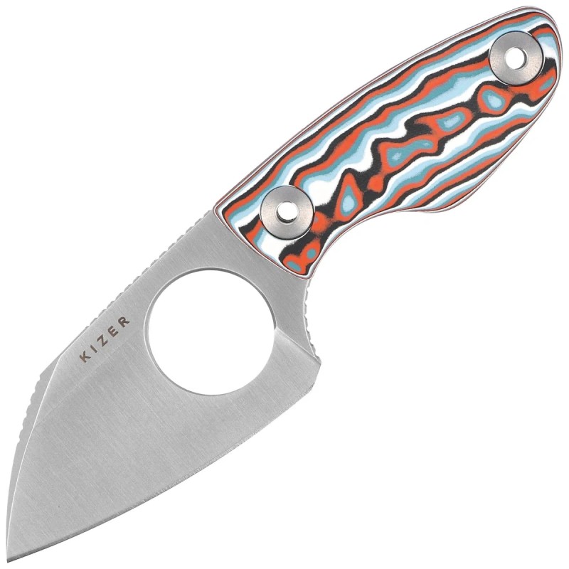 Nóż Kizer Nightjar Multicolored Vortex Micarta, Satin AUS-10 by Vincent Rizzo (1114A3)