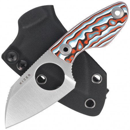 Nóż Kizer Nightjar Multicolored Vortex Micarta, Satin AUS-10 by Vincent Rizzo (1114A3)