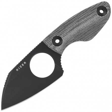 Nóż Kizer Nightjar Black Norplex UltreX Micarta, Black PVD / Stonewashed AUS-10 by Vincent Rizzo (1114A1)