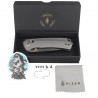 Nóż składany Kizer T1 CD Silver Titanium, Satin M390 by Uli Hennicke (Ki3490.2CDA1)