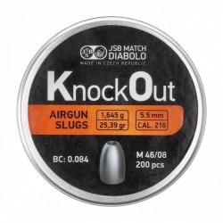 Śrut diabolo JSB KnockOut Slugs 5,5 mm 200 szt.