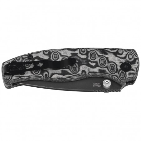 Nóż składany Kizer Glaux Black Vortex Micarta, Gray Stonewashed PVD 14C28N (V3801A2)
