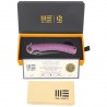 Nóż składany WeKnife Dracarys LE No ???/199 Purple / Golden Titanium, Hand Rubbed Satin M390 (WE25061B-2)
