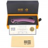 Nóż składany WeKnife Dracarys LE No ???/199 Purple / Golden Titanium, Hand Rubbed Satin M390 (WE25061B-2)