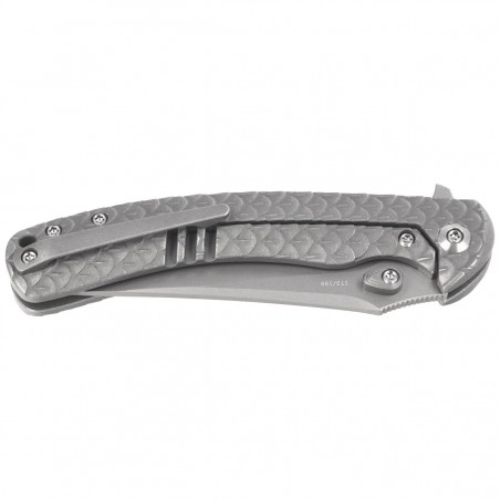 Nóż składany WeKnife Dracarys LE No ???/199 Gray Titanium, Stonewashed M390 (WE25061B-1)