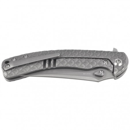 Nóż składany WeKnife Dracarys LE No ???/199 Gray Titanium, Stonewashed M390 (WE25061B-1)