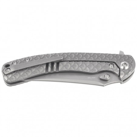 Nóż składany WeKnife Dracarys LE No ???/199 Gray Titanium, Stonewashed M390 (WE25061B-1)