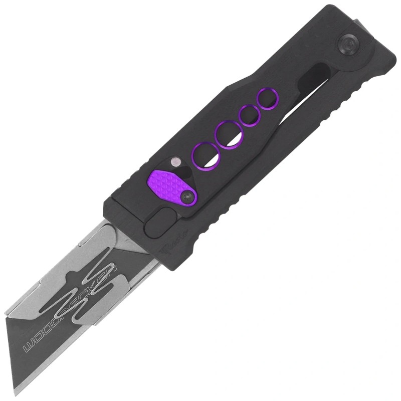 Nóż grawitacyjny Reate EXO-U Black with purple hole Aluminium, Stainless Steel (EXO-U BK.PU)