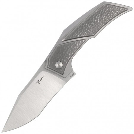 Nóż składany Reate T3500 Gray Titanium, Satin M390 by Tashi Bharucha