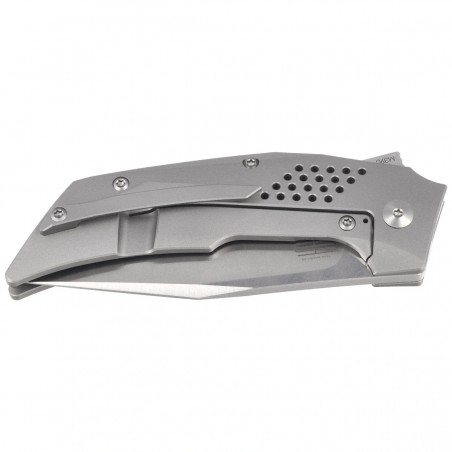 Nóż składany Reate T3500 Gray Titanium, Satin M390 by Tashi Bharucha