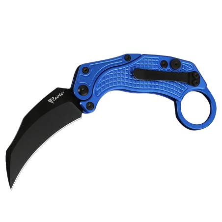 Nóż grawitacyjny Reate EXO-K Gravity Karambit Blue Aluminium, Black PVD N690 (EXO-K BLU.PVD)